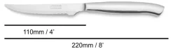 Couteau à steak monobloc Micro cranté 23 cm Arcos