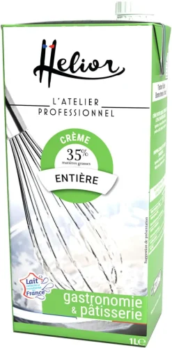 Crème entière liquide professionnelle 35% pour pâtisserie 1 litre