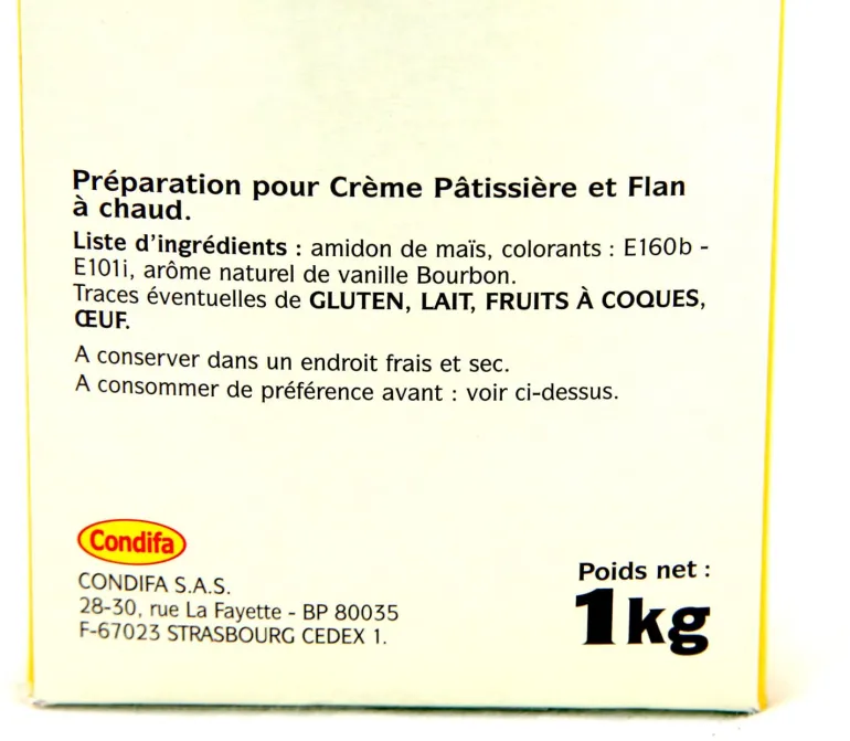 Crème pâtissière à chaud ou poudre à crème 1 kg Ancel