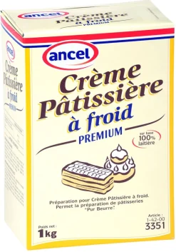 Crème pâtissière à froid Premium 1 kg Ancel