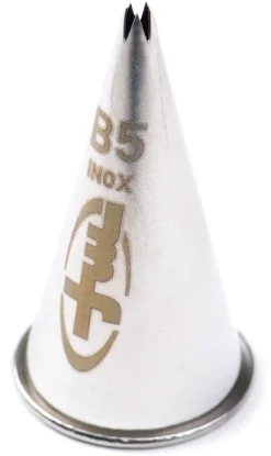 Douille pâtisserie cannelée inox B5 - Ø 4 mm Mallard Ferrière