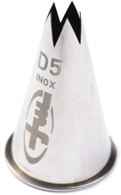 Douille pâtisserie cannelée inox D5 - Ø 1,1 cm Mallard Ferrière