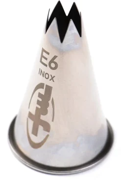 Douille pâtisserie cannelée inox E6 - Ø 1,3 cm Mallard Ferrière