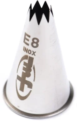 Douille pâtisserie cannelée inox E8 - Ø 1,1 cm Mallard Ferrière