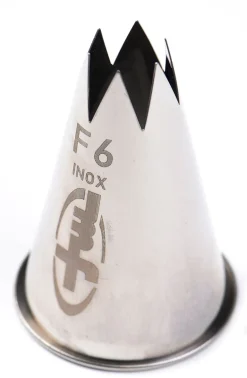 Douille pâtisserie cannelée inox F6 - Ø 17 mm Mallard Ferrière