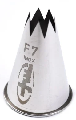 Douille pâtisserie cannelée inox F7 - Ø 1,6 cm Mallard Ferrière