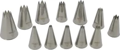 Douilles pâtisserie cannelées inox (x 12) Mallard Ferrière