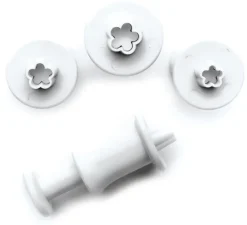 Emporte-pièce à poussoir Forme petite fleur 3 pièces Ibili