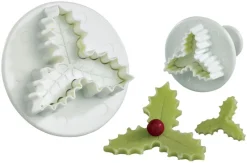 Emporte-piece feuille de houx triple à poussoir Lot de 2 Mallard Ferrière