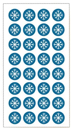 Etiquettes adhésives pour produits congelés Motif "Flocon"
