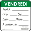 Etiquettes d'identification HACCP Vendredi
