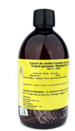 Extrait de vanille Bourbon avec grains L200 500 g Eurovanille