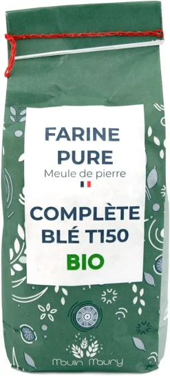 Farine complète T150 Bio 1 kg Moulin Maury