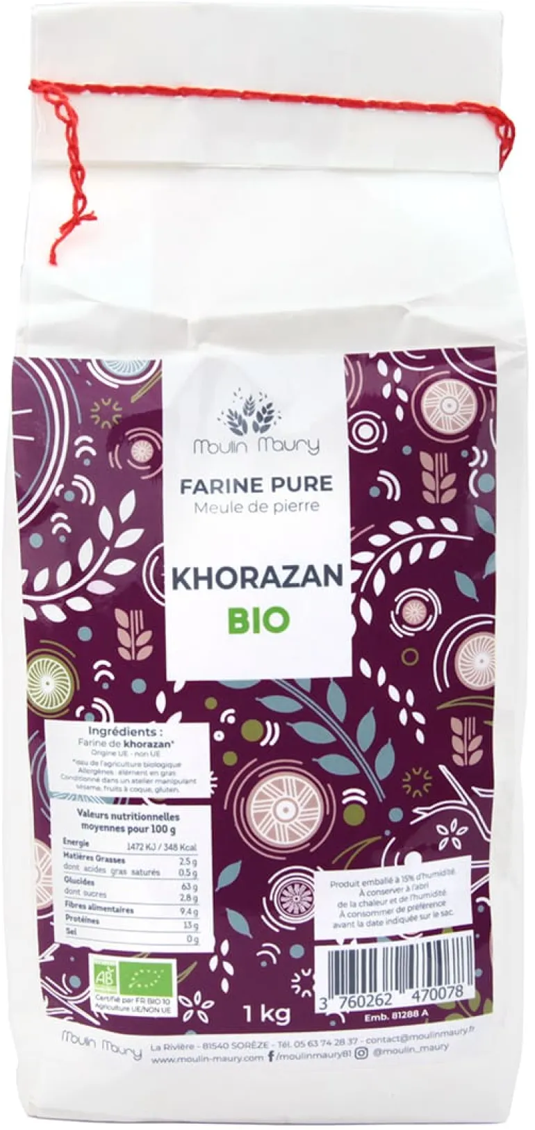 Farine de blé Khorasan 1 kg Moulin Maury