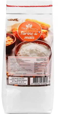 Farine de maïs 1 kg Moulin Maury