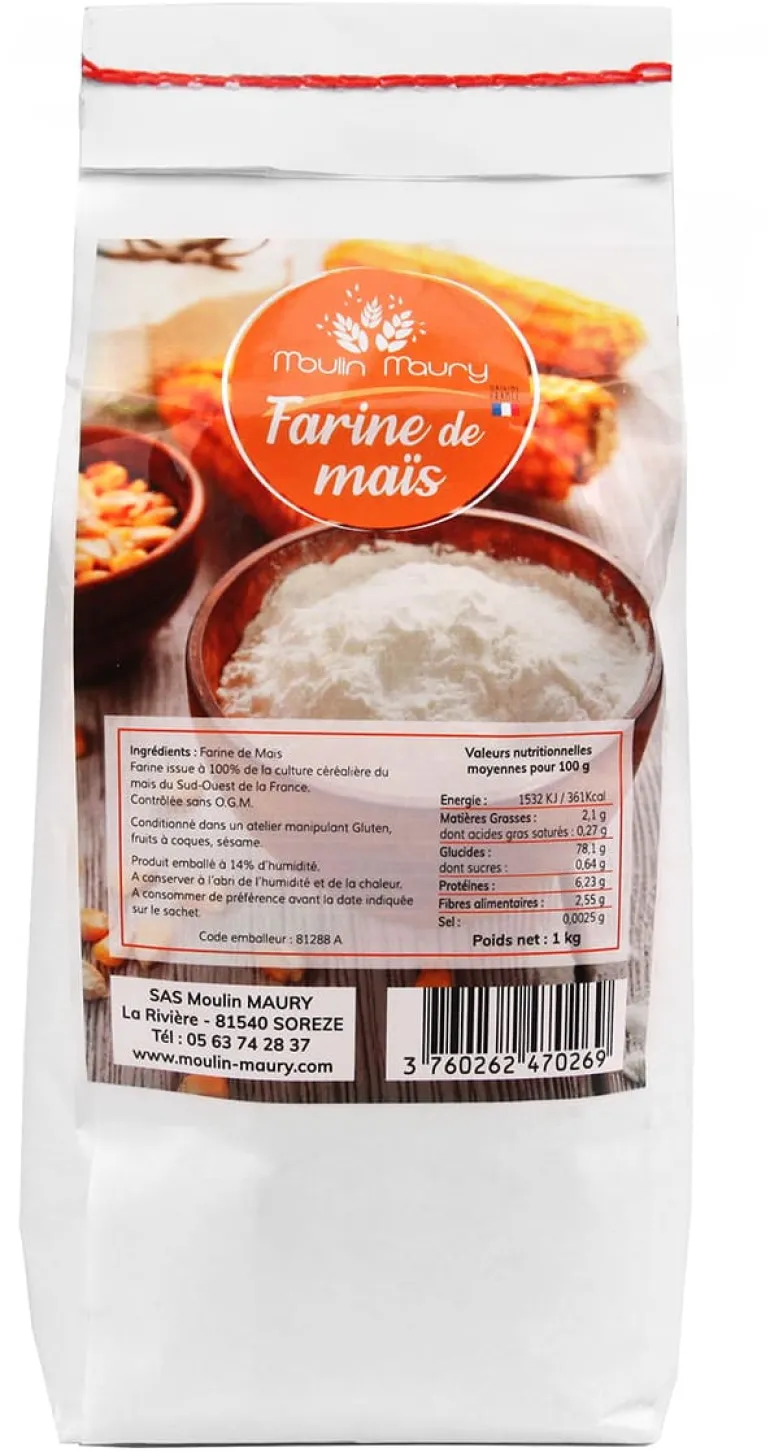 Farine de maïs 1 kg Moulin Maury