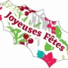 Feuille de houx en azyme (x 24) Joyeuses Fêtes Florensuc