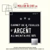 Feuilles d'argent Carnet de 5 feuilles Meilleur du Chef