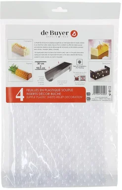 Feuilles décor de bûche (x 4) 30 x 18,5 cm De Buyer
