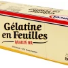 Feuilles de gélatine qualité or 210 bloom origine porcine 225 feuilles Ancel