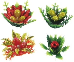 Feuilles de houx assortiment (x 72) Décoration gâteau