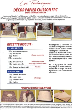 Feuille transfert biscuit Marbrure chocolat Lot de 10 feuilles Décors et Créations