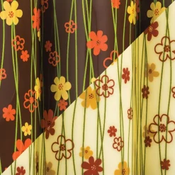 Feuille transfert chocolat Fleurs sur traits Lot de 10 feuilles Décors et Créations