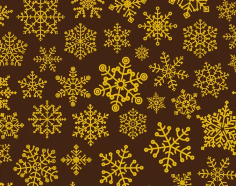 Feuille transfert chocolat flocons de neige Lot de 5 feuilles Pavoni