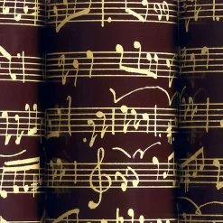 Feuille transfert chocolat Notes de musique Or Lot de 10 feuilles Décors et Créations