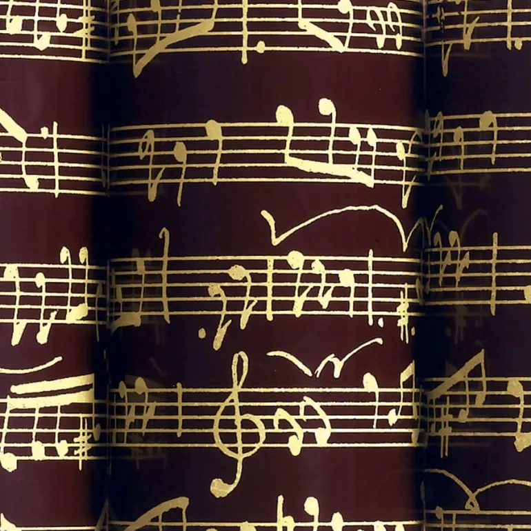 Feuille transfert chocolat Notes de musique Or Lot de 10 feuilles Décors et Créations
