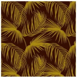 Feuille transfert chocolat Palmiers jaunes Lot de 5 feuilles Valrhona