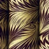 Feuille transfert chocolat Plumes or Lot de 10 feuilles Décors et Créations