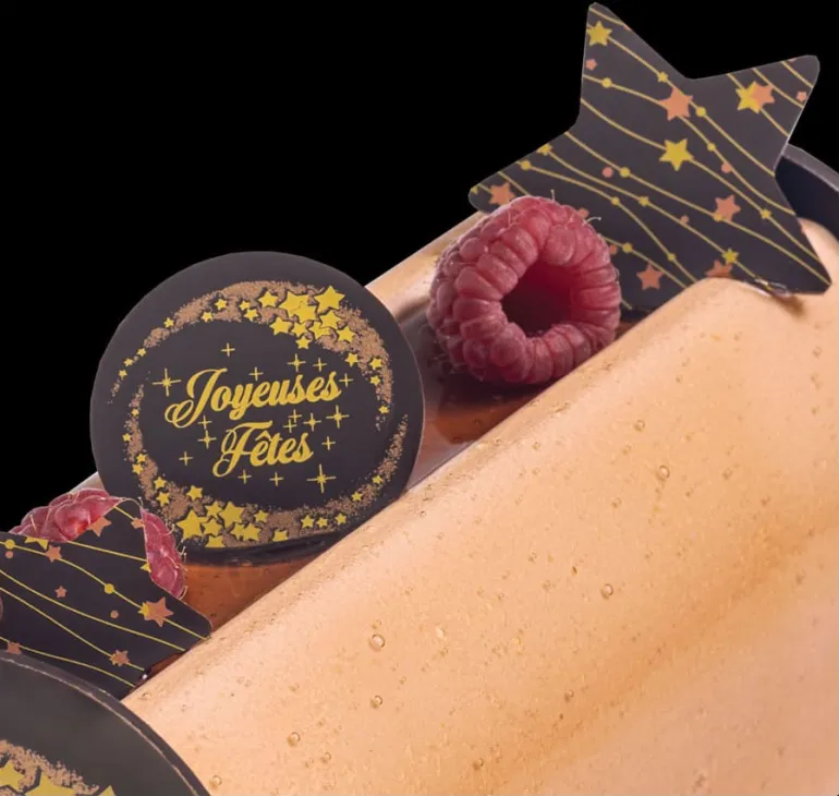 Feuille transfert chocolat Étoiles sur traits Lot de 10 feuilles Décors et Créations
