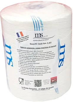 Ficelle polyester blanc 3,5/2 1 kg