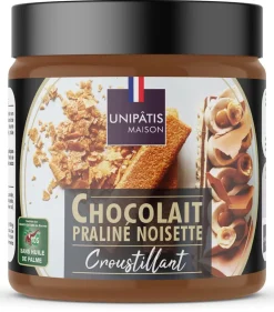 Fourrage croustillant chocolat au lait praliné 250 g Unipatis