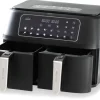 Friteuse sans huile électrique Airfryer double compartiment 2 x 4.5 Litres Lacor