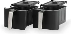 Friteuse sans huile électrique Airfryer double compartiment 2 x 4.5 Litres Lacor