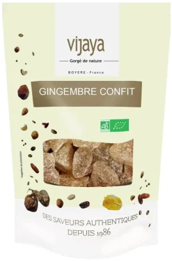 Gingembre confit Bio 500 g Vijaya