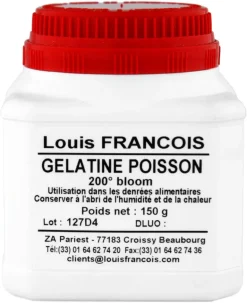 Gélatine de poisson en poudre 200 bloom 150 g Louis François