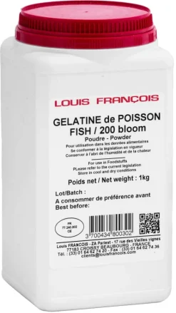Gélatine de poisson en poudre 200 bloom 1 kg Louis François