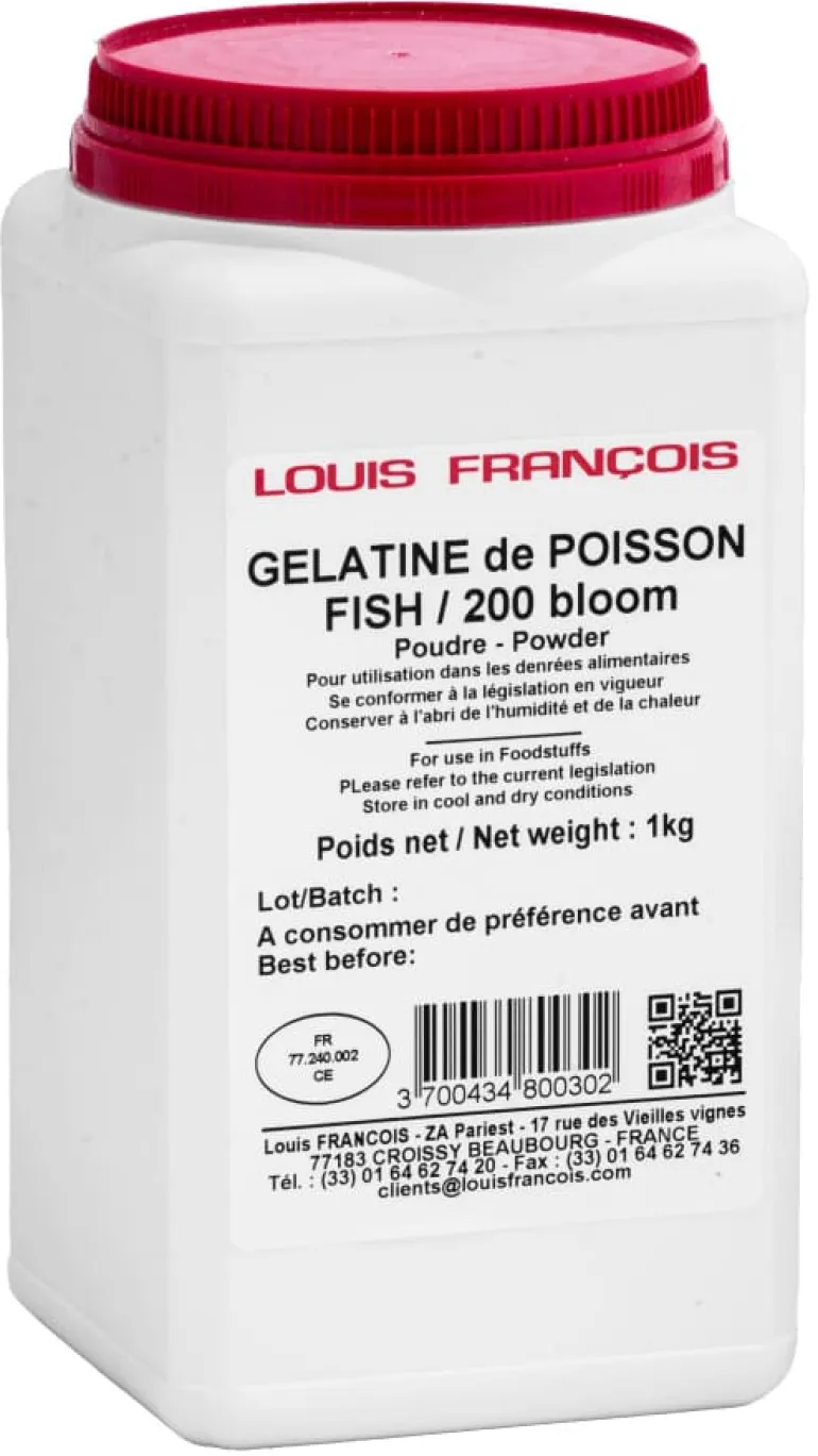 Gélatine de poisson en poudre 200 bloom 1 kg Louis François
