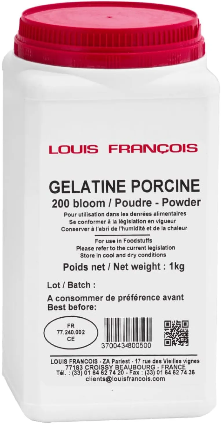 Gélatine en poudre origine porcine 200 bloom 1 kg Louis François