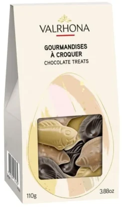 Gourmandises à croquer chocolat noir, lait et dulcey 110 g DDM proche Valrhona