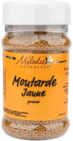 Graines de moutarde jaune 220 g Mélodie Gourmande