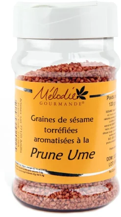 Graines de sésame torréfiées à la prune umeboshi 130 g Mélodie Gourmande