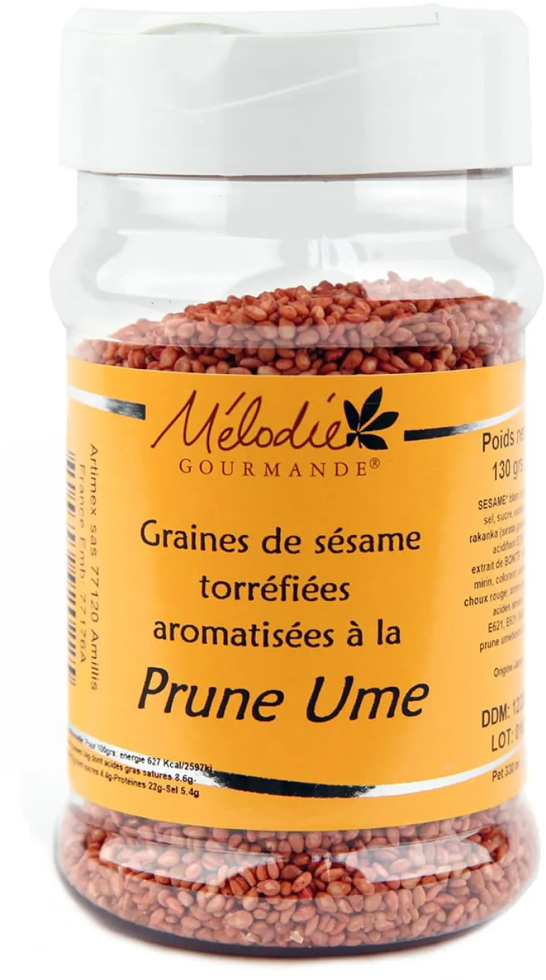 Graines de sésame torréfiées à la prune umeboshi 130 g Mélodie Gourmande