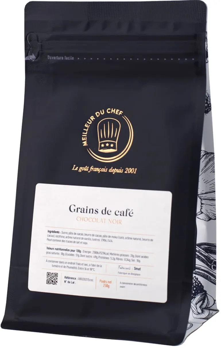 Grains de café, chocolat noir 250 g