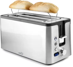 Grille-pain inox semi-professionnel 4 tranches Lacor
