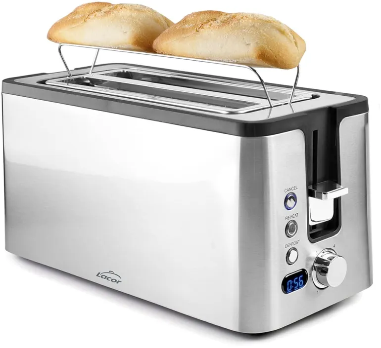 Grille-pain inox semi-professionnel 4 tranches Lacor