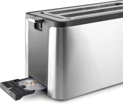 Grille-pain inox semi-professionnel 4 tranches Lacor